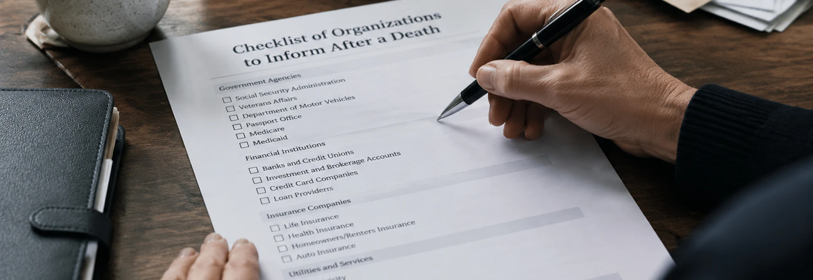 The Complete Checklist of Organizations to Inform After a Death
